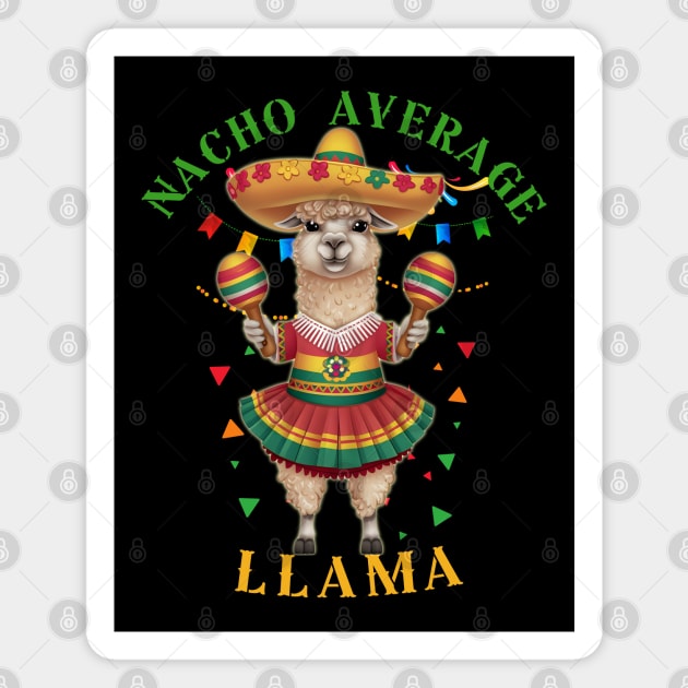 Nacho Average Llama-Funny Cinco de Mayo Magnet by Prints.Berry